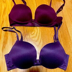 2 Victoria Secret Incredible Plunge Bra 32C
